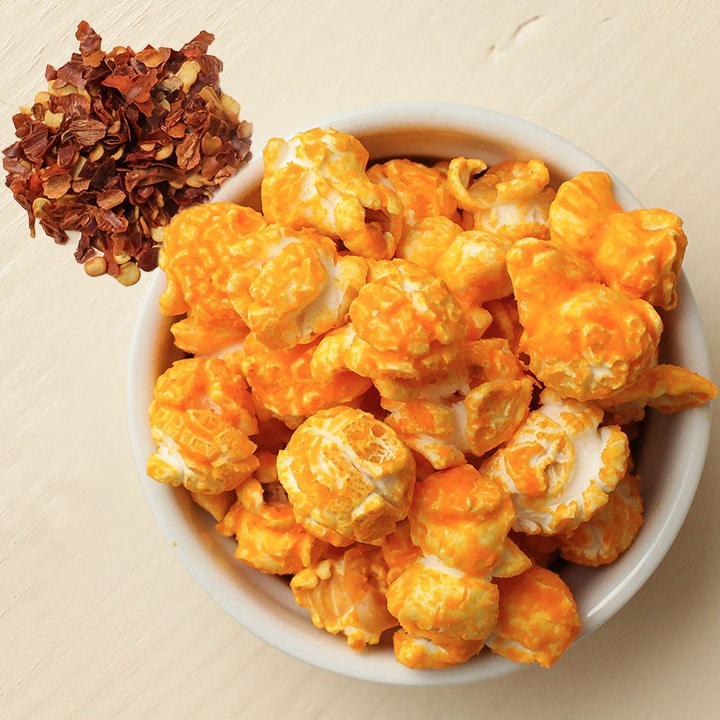 Absurdly Spiked Cheddar Popcorn